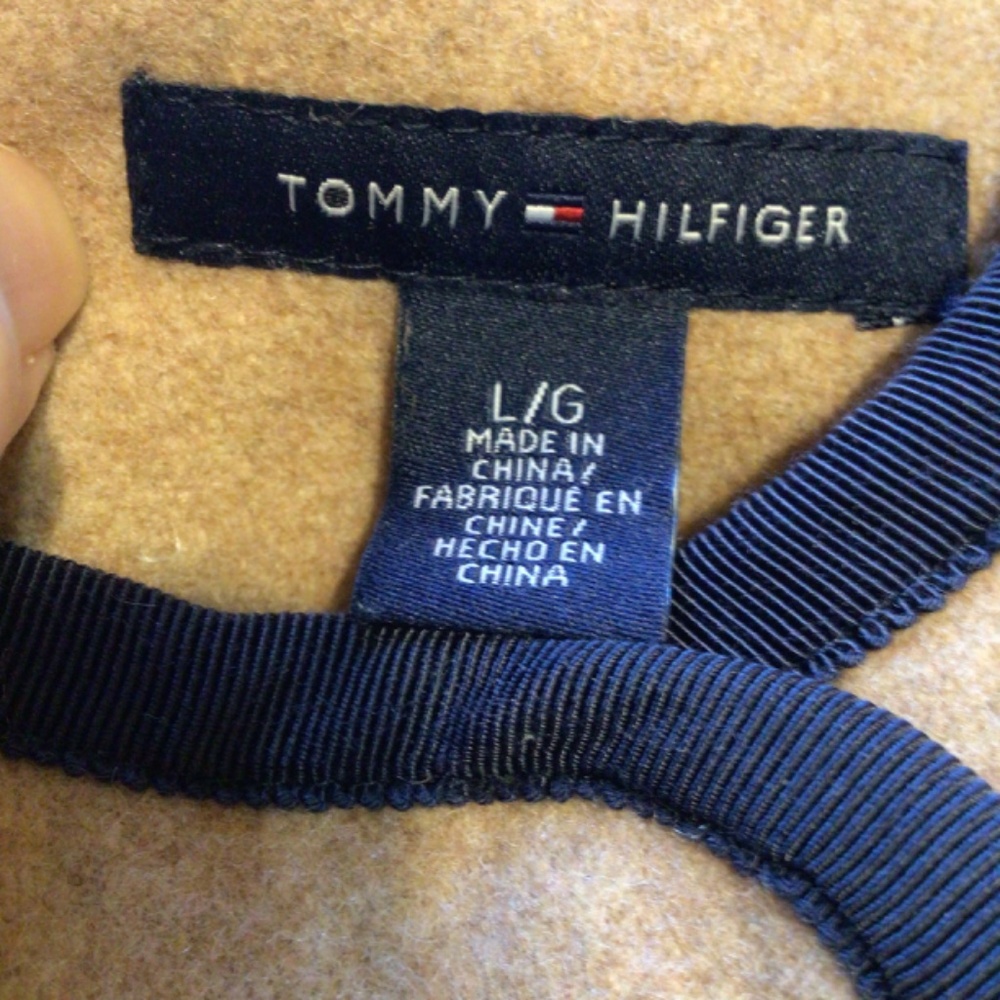 COPY - Tommy Hilfiger coat women’s size large brown wool duffle trench jacket - Picture 10 of 13